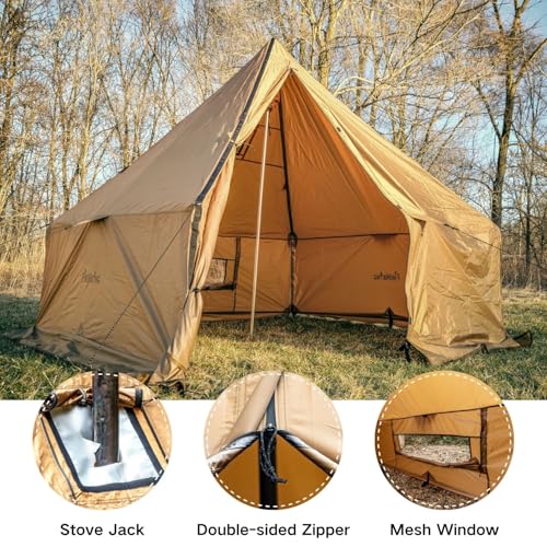 Carpa de camping 2.2m con estufa ligera de titanio miniatura 3