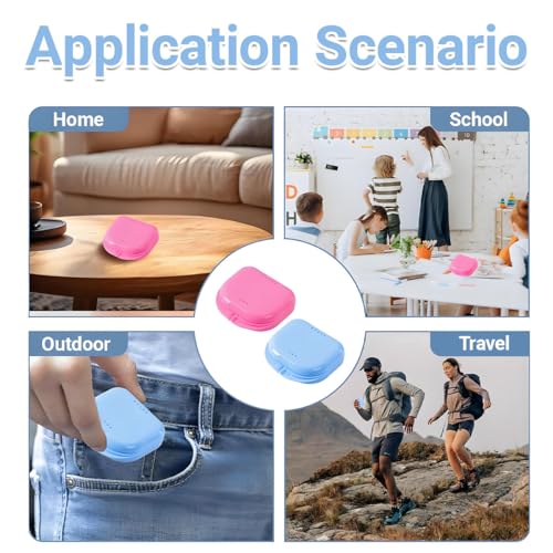 Jetstream 2 Stück Zahnspangendose, Zahnspangenbox, Gebissdose, Prothesendose, Zahnprothesen Box, Retainer Box, Für künstliche Zähne, Zahnspangen, Aufbissschienen und Knirscher-Schienen