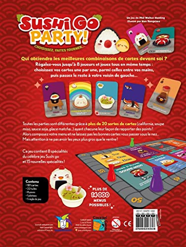 Asmodee Jeu - Sushi Go Party!Auf French, Black, Medium - Image 4