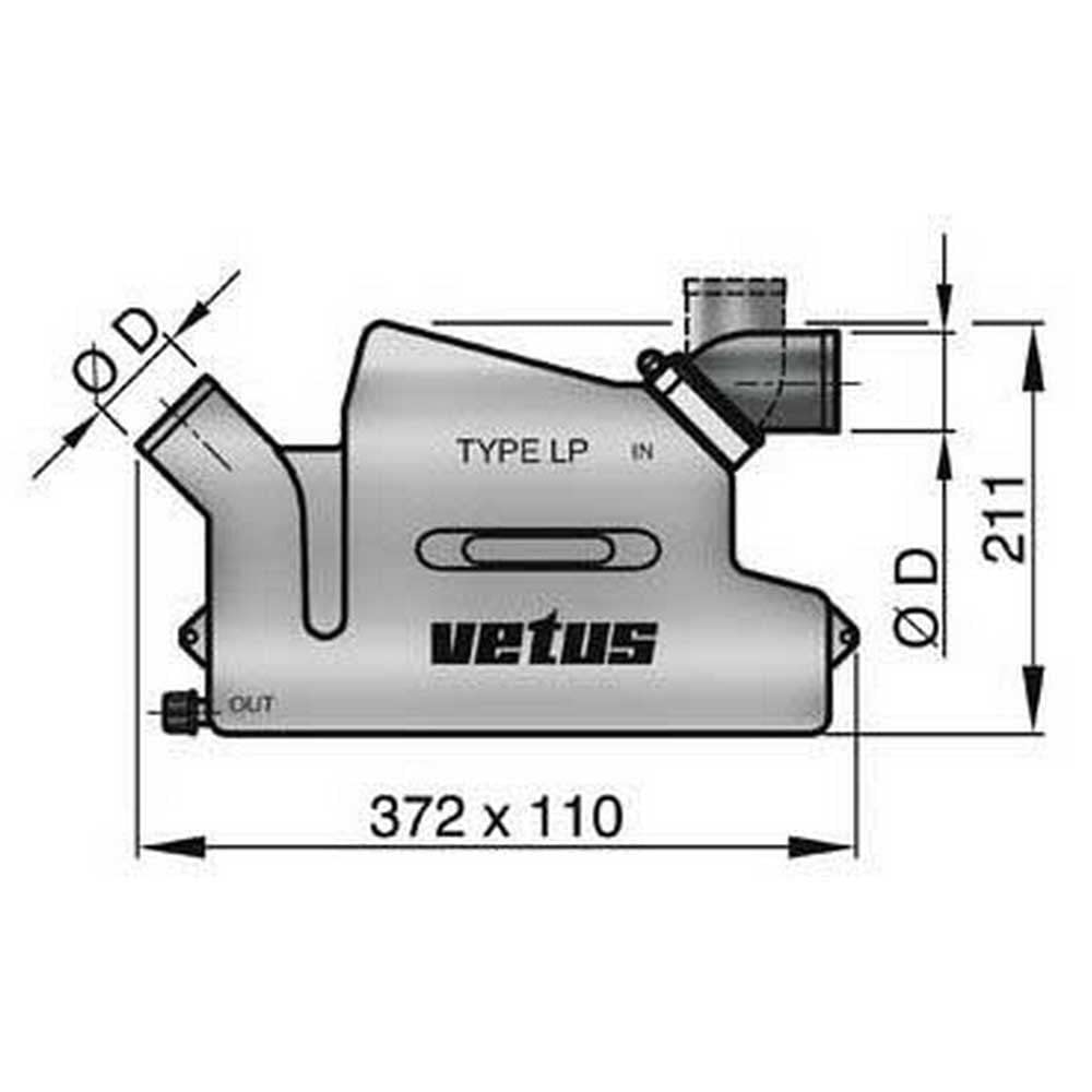 VETUS WATERLOCK LP50 Sortie ORIENTAB