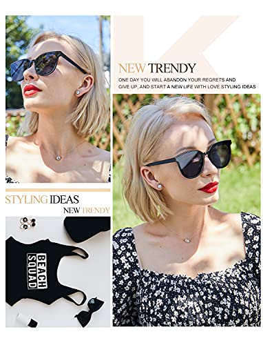 KALIYADI Round Sunglasses for Women Oversized Trendy Sun Glasses UV400 Protection (Tortoise Frame)2