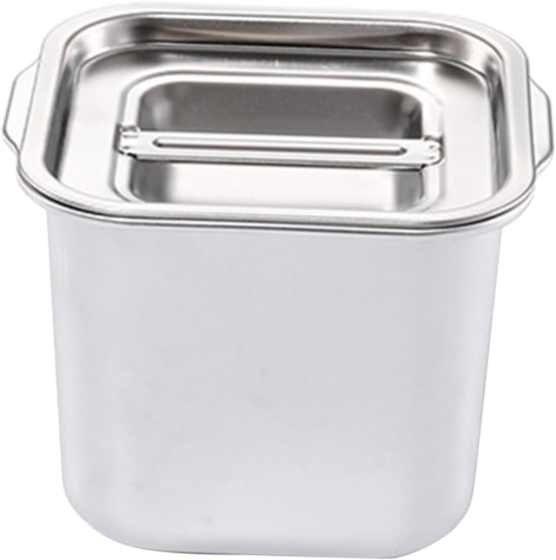 SECFOU Stainless Steel Seasoning Storage Jar with Lid Multi-functional Kitchen Condiment Pot for Spices Easy to Clean and Dustproof for Home Use