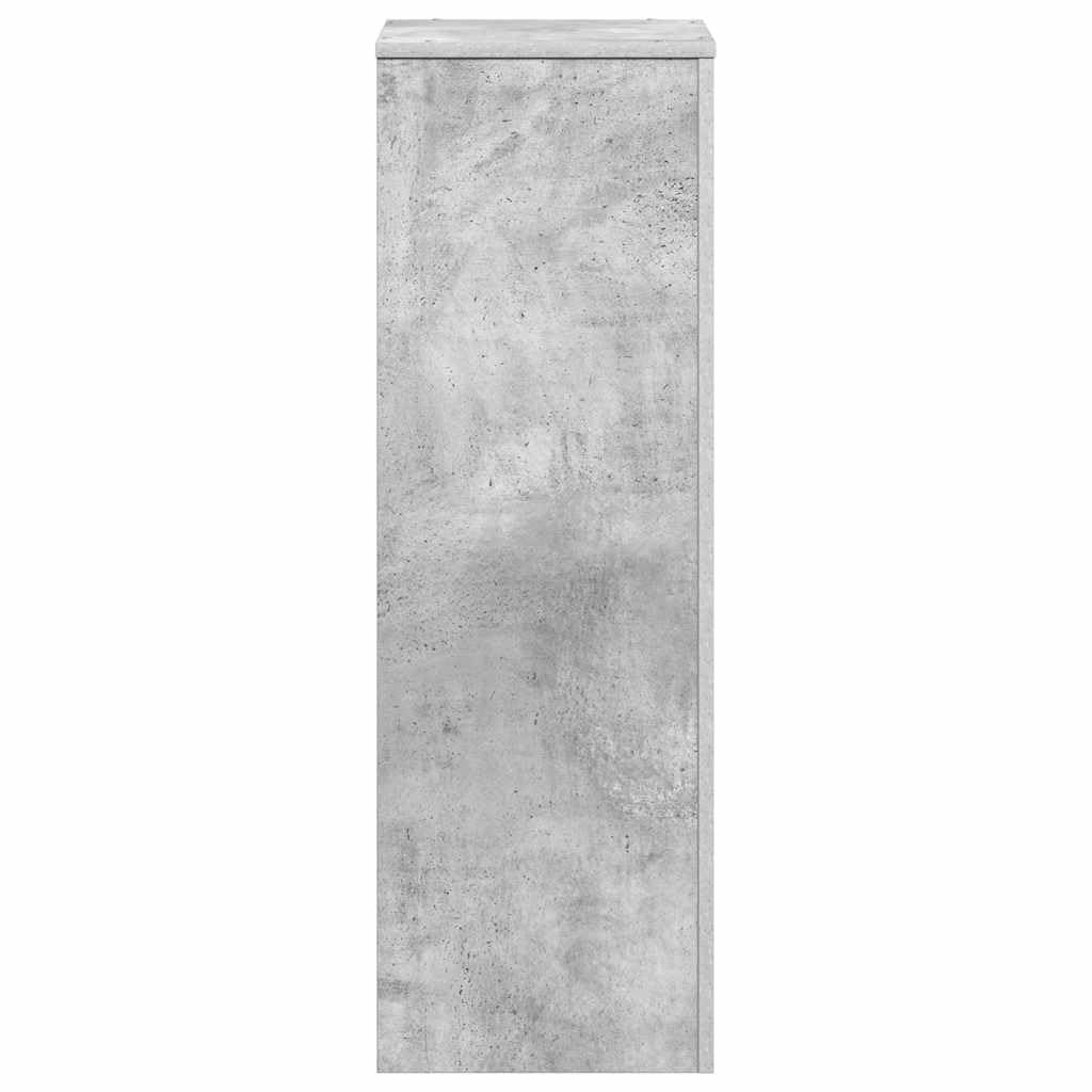 Hothingwell Stojak na rośliny Szary Beton 33x33x100 cm Drewno Ingenierie