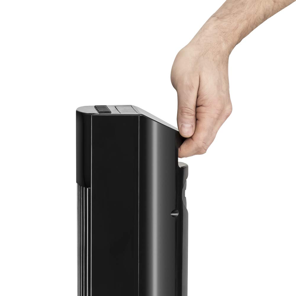 TROTEC Ventilador de Torre TVE 31 T, 45 W, Pantalla LED, Mando a Distancia, 3 Velocidades de Ventilación, Oscilación Automática de 60°, Base de Apoyo Estable y Antideslizante, Temporizador