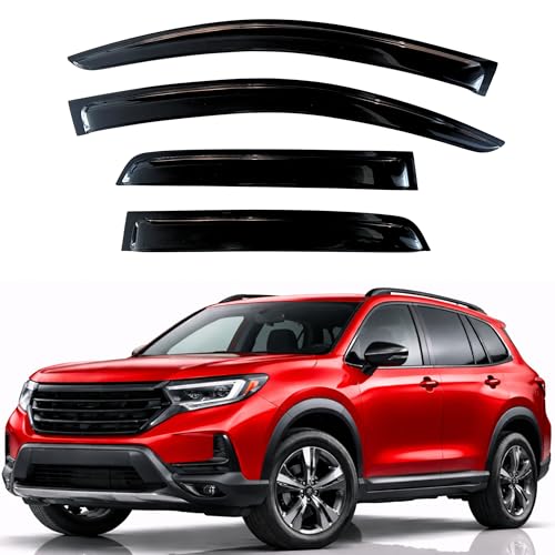 Image of KPY Rain Guards Fit for 2019-2025 Honda Passport, Out-Channel Window Visors Vent Wind Deflectors 4PC, Car Accessories for 19-25 Passport