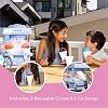 Nostalgia Snow Cone Machine Retro Table-Top 8 Oz Snow Cone Maker Makes 20 ICY Treats Countertop Slushie Machine Includes 2 Reusable Plastic Cups & Ice Scoop-Vintage Blue