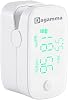 Oxímetro de pulso de dedo Dagamma DP250, medición de frecuencia cardíaca, monitor de saturación de oxígeno en sangre SpO2 con pantalla LED, resistencia al agua y polvo nivel IP22, incluye baterías y cordón (blanco) 1