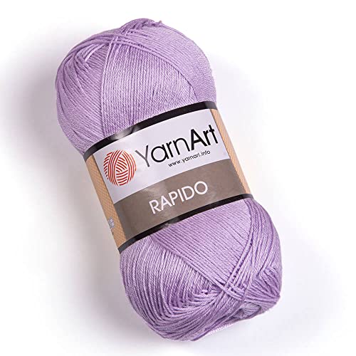 Yarnart Rapido , 3.52 Oz, 382.76 Yds, 100% Microfiber Acrylic Knitting Yarn, Crochet Yarn, Summer Yarn, Accesory Yarn, Lace Yarn, Silky Yarn (694) #TOP23