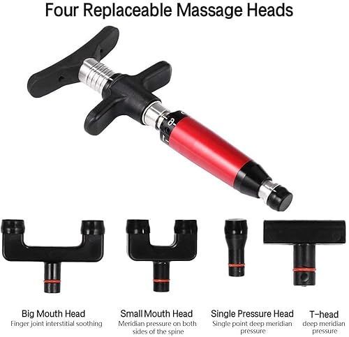 Miniatura 7 de YUYTE Masajeador manual de 6 niveles, herramienta de ajuste quiropráctico de columna vertebral manual portátil, pistola de corrección de columna