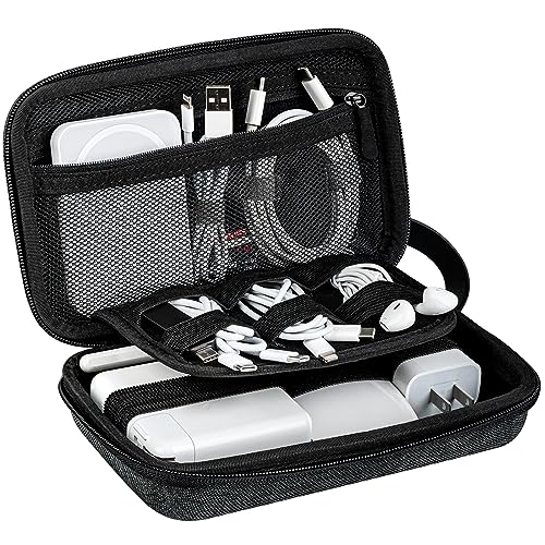 JETech Travel Accessories Organizer Case, Portable Electronic Pouch Gadget Bag for MacBook Power Adapter Chargers, Cables, Power Bank, Mouse, Stylus Pen, Earphone, SD Card, USB Flash Drive by JETech - Used condition - US$12.77