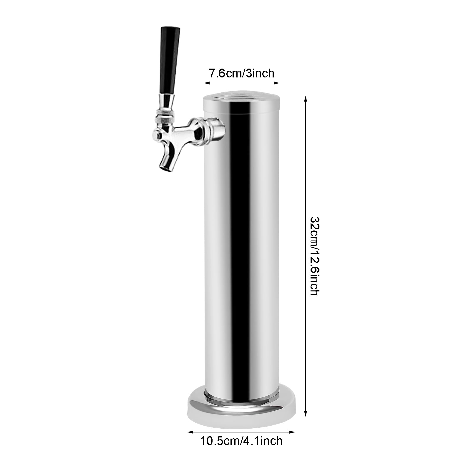 Distributeur de bière Single Tap - En acier inoxydable - Avec robinet - Pour la distribution de vin blanc, bière, boissons