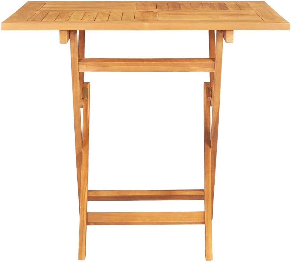 Folding Patio Table,Dining Table,Coffee Table,Outdoor Table,Garden Table,Lounge Table,Party Table,Living Room Table,for Garden,Front Porch,Backyard and Porch,33.5"x33.5"x29.9" Solid Teak Wood