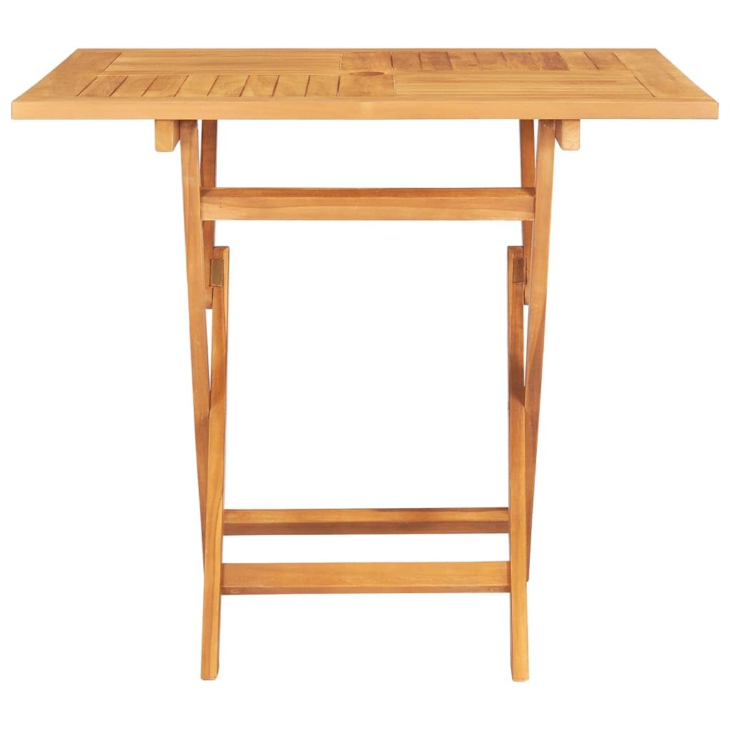 Tavoli da esterno pieghevoli, 85 x 85 x 76 cm, in legno massello di teak
