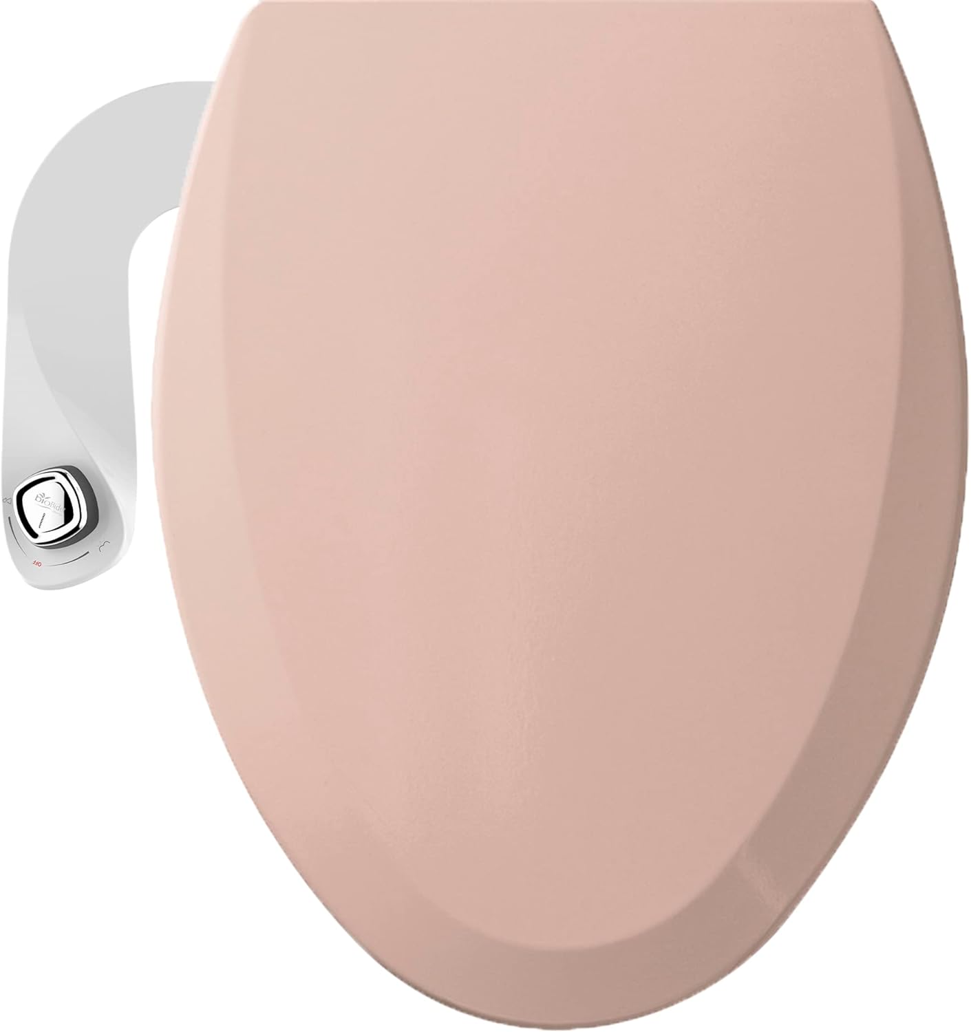 Bio Bidet by Bemis 1500EC Toilet Seat with Perfect Fit, Fresh Water Spray, Non-Electric, Easy to Install Bidet, ELONGATED, Venetian Pink