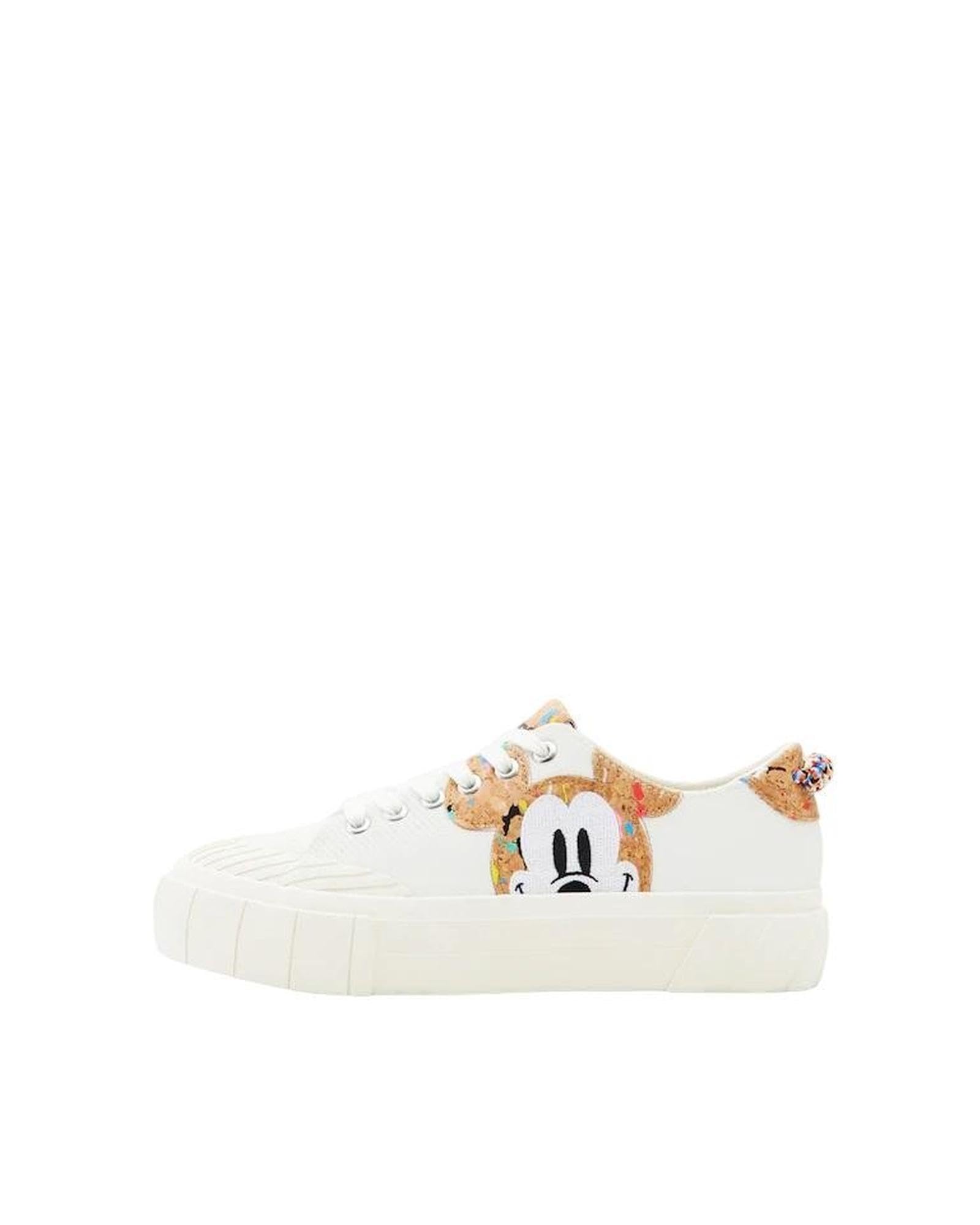 Desigual Women's Shoes_Street_Mickey Cork 1000 White, 4.5 UK