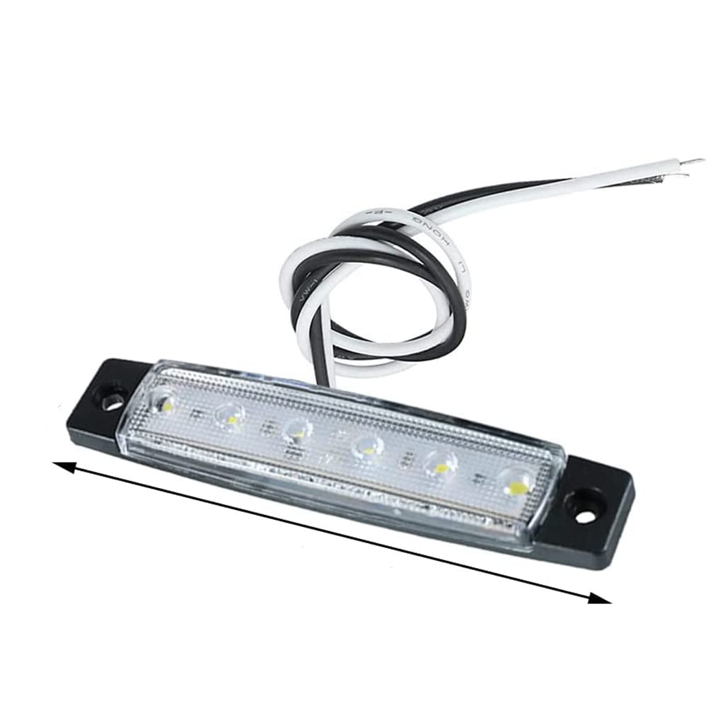 Fivetwofive 10 StüCk Marine Boot Beleuchtung,12V 24V wasserdichte Boot Innen Navigation Leisten Licht Deck Stufen Cockpit Beleuchtung,E