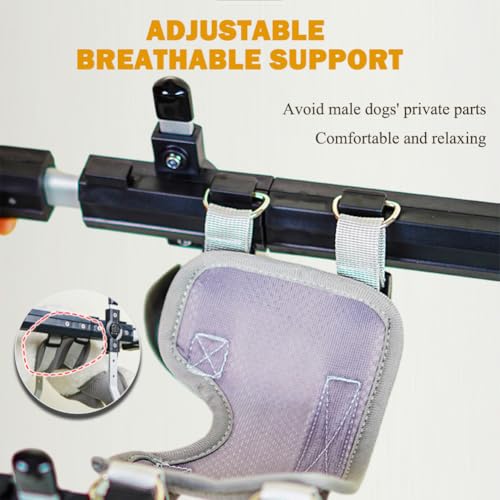 Silla de ruedas ajustable para perros con soporte protector de pecho para rehabilitación 4
