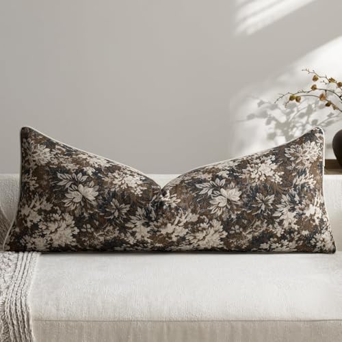 DEZENE Taies pour oreiller lombaire 14x36 boho marron