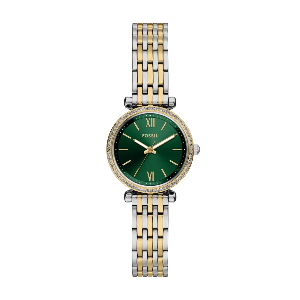 Fossil Carlie Damen 28MM Zweifarbige Edelstahluhr, ES5439