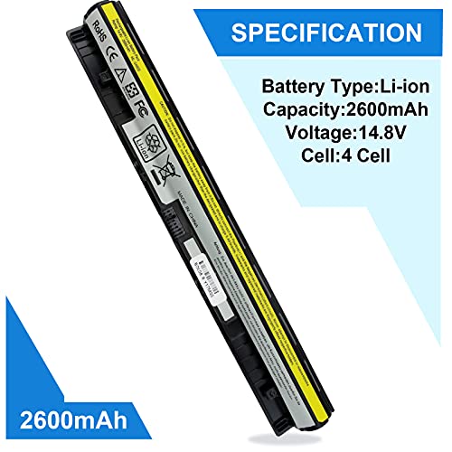 Shareway 4-Cell Replacement Laptop Battery For Lenovo G40 G40-45 G40-70M G40-80 G50 G50-45 G50-70M G50-80 Z50-30 Z50-70 Z40-70 L12L4A02 [14.8V 2600Mah] #TOP1