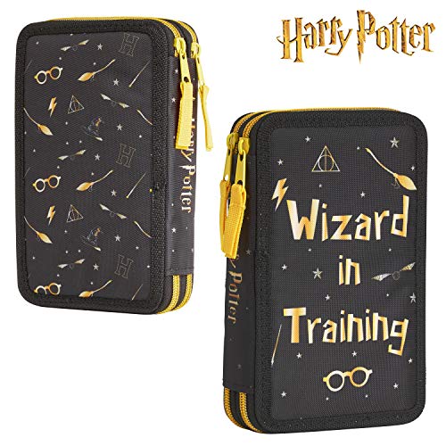 Harry-Potter-Pencil-Case-Stationary-Supplies-for-School-Large-Double-Filled-Pencil-Cases-with-Colouring-Pens-and-Pencils-Harry-Potter-Wand-Secret-Light-Pen-Gifts-for-Girls-Boys-Teens