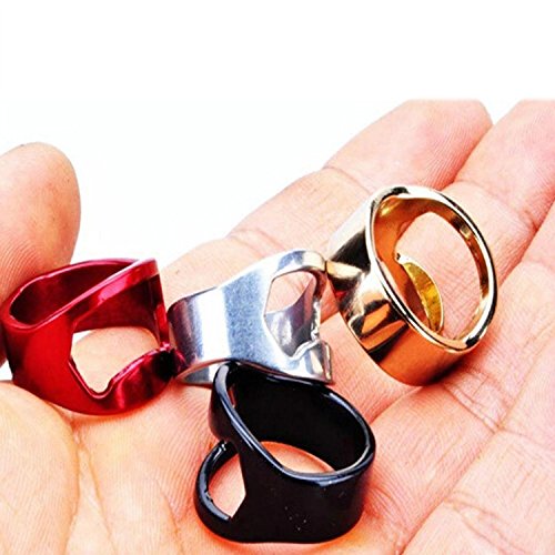 Stainless Steel Beer Ring Bottle Opener Pack Of 22Mm (Silver+Black+Red+Golden) #TOP2