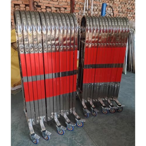 Barrière de sécurité extensible rétractable à roues pour allée et trafic