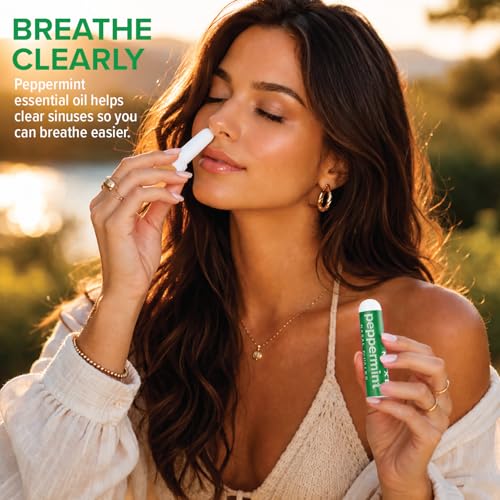 Image of MOXĒ Peppermint Essential Oil Nasal Inhaler Stick, Cooling & Refreshing 3PK | Pure Peppermint Essential Oil for a Cooling Sensory Experience; Headache Support, No-Mess Portable Aromatherapy