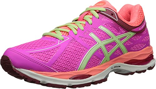 ASICS Women's Gel-Cumulus 17 Running Shoe, Pink Glow/Pistachio/Flash Coral, 6.5 M US