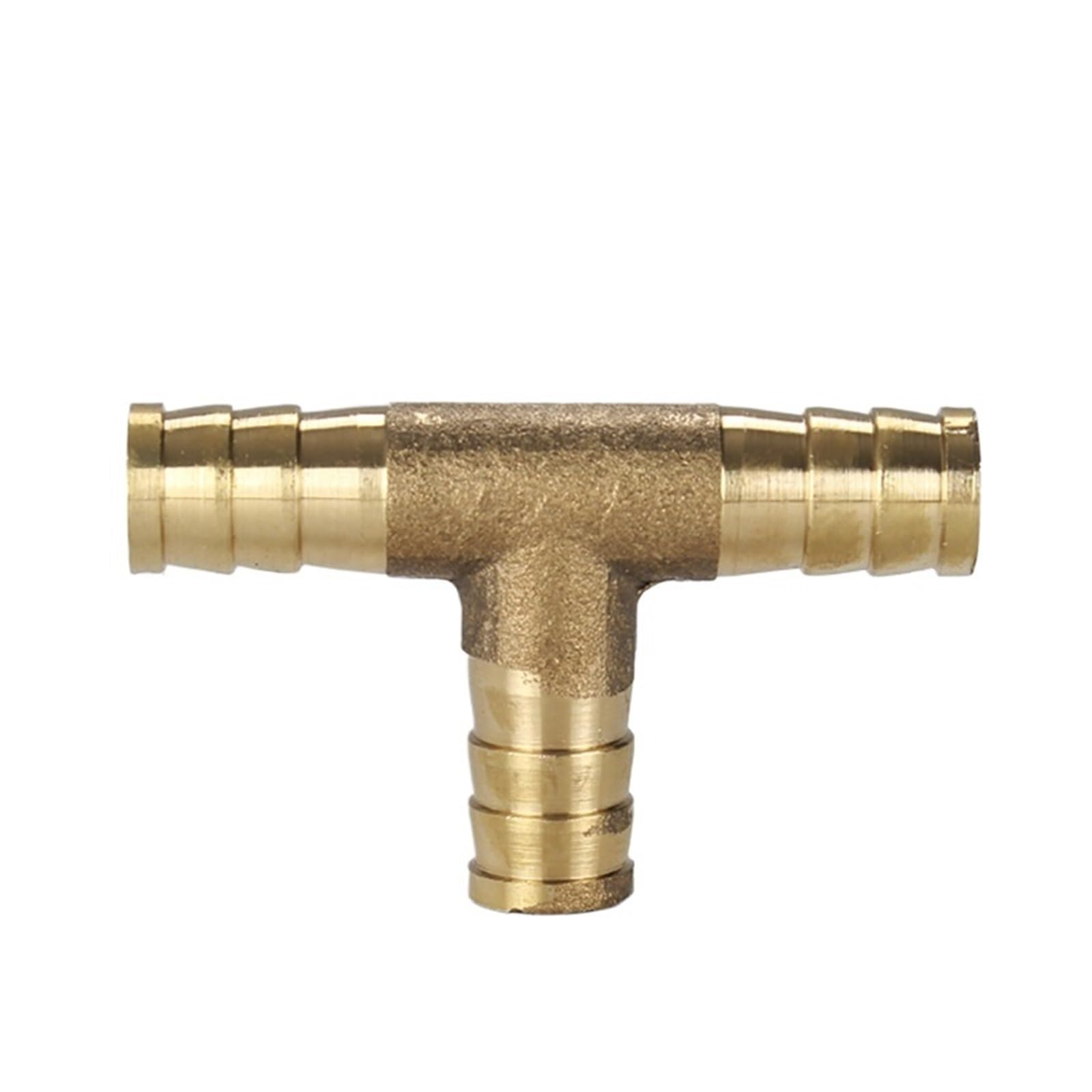 Raccordo a T dritto in ottone, 10 mm, 19 mm, connettore per tubo in rame (Tee 10 pezzi)