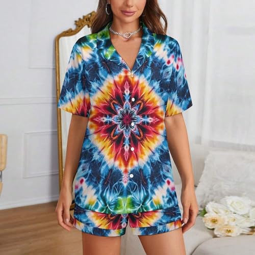 Womens 2 Pack Pajama Set Buttoned Lounge Pants Set2