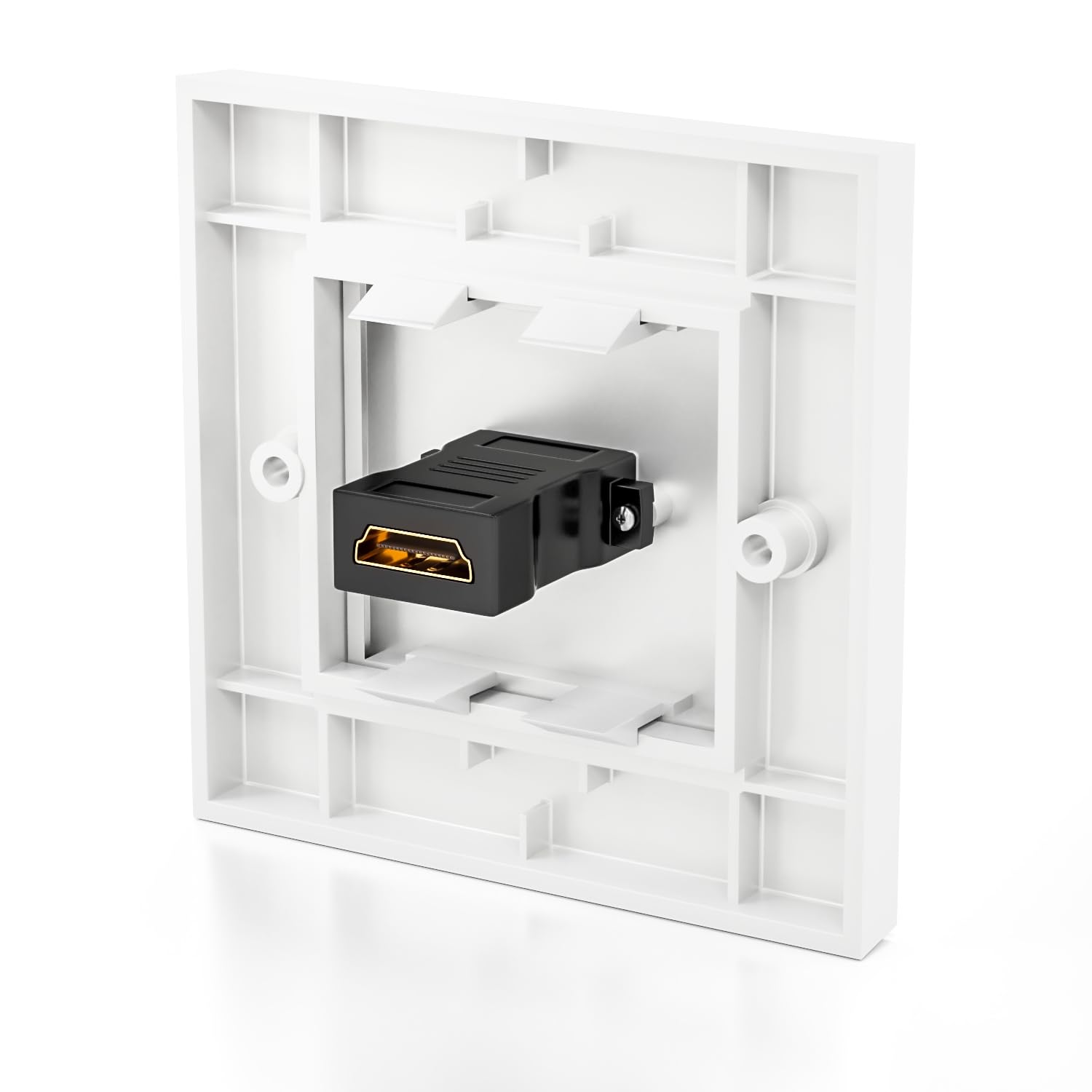 deleyCON HDMI Presa Murale 80x80mm Bianco 4K 8K FULL HD eARC Alta Velocità