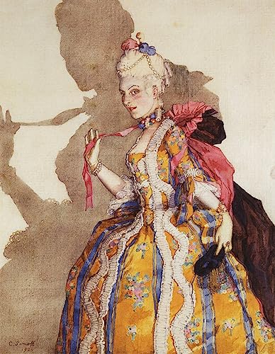 Affiche Toile Costume pour marquise Somov pour décorer un salon élégant