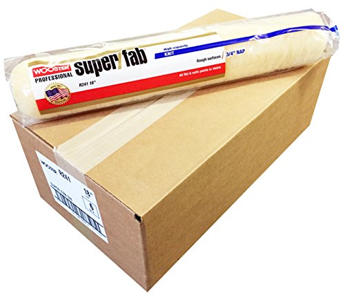 Wooster Brush R241 18 inch Super/Fab 3/4 inch Nap Roller Cover - Pack of 6