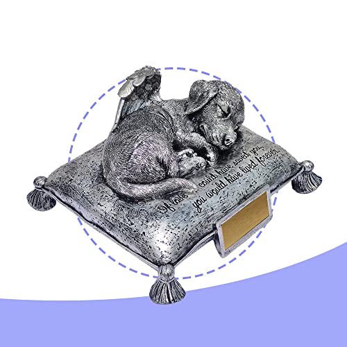 Dog Urn - Medium Personalized Pet Urns for Dogs Ashes with Engraved Angel Dog Statue, A Decorative Dog Urns for Ashes-“If Love Could Have Saved You, You Would Have Lived Forever”