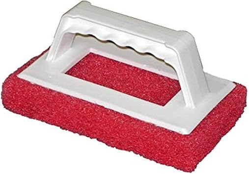 Americo Manufacturing 542020 9-R Medium Duty Scrubba All Purpose Cleaning Pad/Handle 12 per Pack, Red