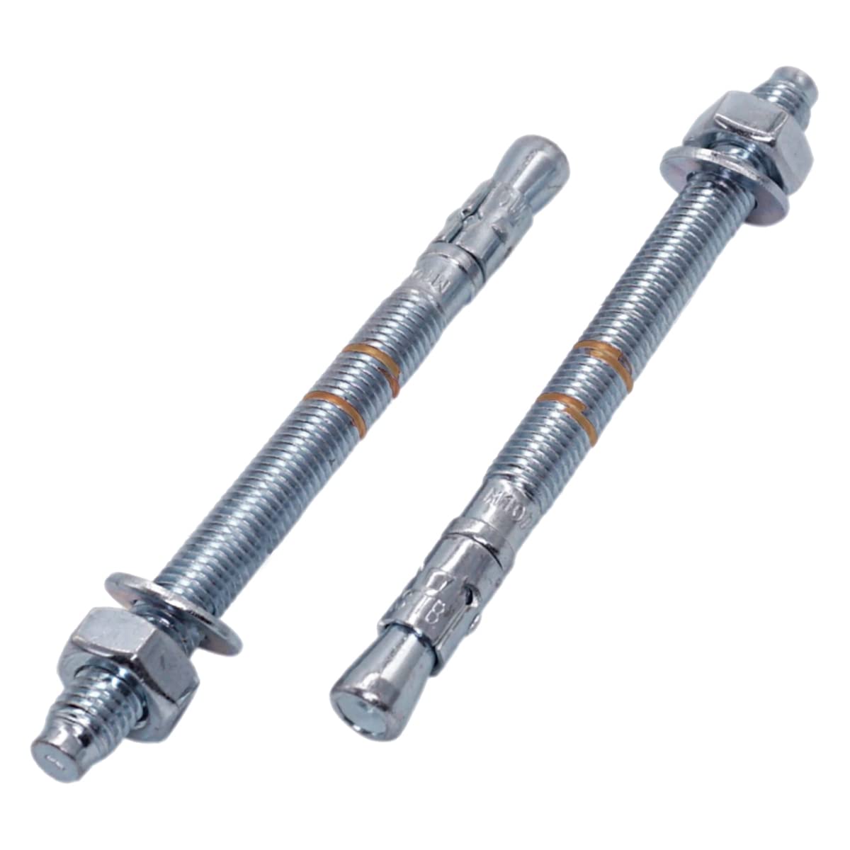 Confezione da 10 tasselli a cuneo M12 x 145 mm, tasselli in metallo, bullone passante, fissaggio in muratura, ancoraggio di espansione per calcestruzzo (10, M12 x 145 mm)