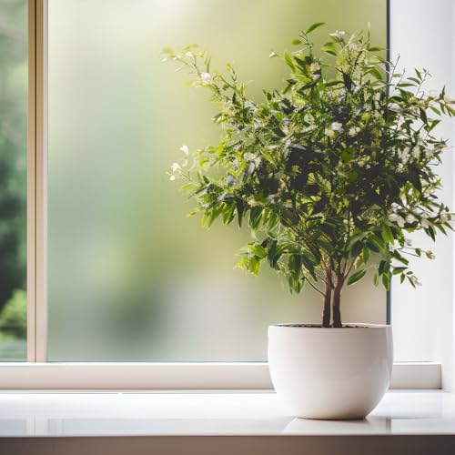 Pellicola autoadesiva trasparente latte opaco [122 x 100 cm]| pellicola decorativa per finestra – privacy | pellicola in vetro smerigliato opaca per casa e ufficio