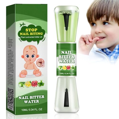 Esmalte de uñas Anti Morderse las uñas, Esmalte de uñas Contra Morderse las uñas, Esmalte de uñas Amargo, Parada para Masticar uñas para Niños y Adultos, Método para Dejar de Morderse las uñas(10 ml)