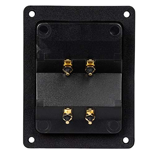PRAV® 1X(Bi-Amp Speaker Terminal Cup Junction Box Gold Banana Binding Post L9Z2)