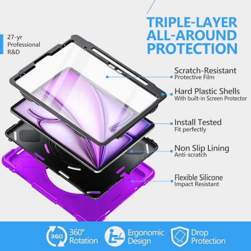 Image of Miesherk STOCK Case for iPad Air 13 Inch M4 2026 / M3 2025 /M2 2024 Purple