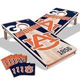 YouTheFan NCAA Auburn Tigers 2’ x 4’ Professional Wood Cornhole Game with Logo Bags
