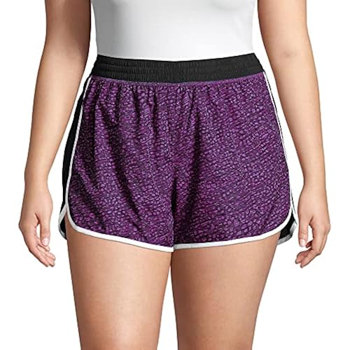 Just My Size Women's Active Plus-Size Woven Running Shorts, Moisture-Wicking Shorts, 4"