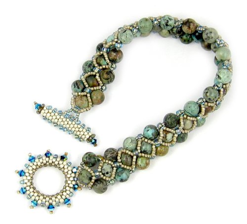 Beads East Turquoise Toggle Beaded Bracelet Kit by Ann Benson