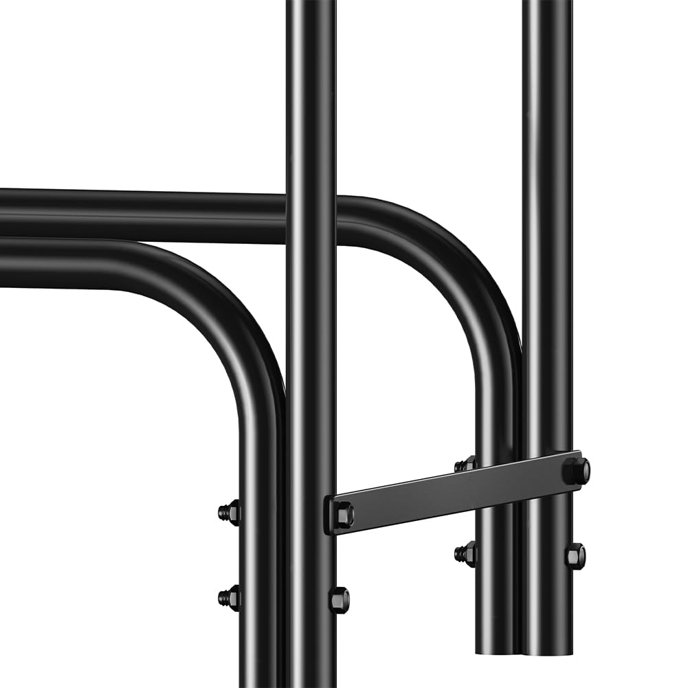 BAKAJI Portalegna Supporto Scaffale Struttura Tubolare in Metallo Porta Legna da Interno Esterno Legnaia Casa Giardino per Camino Caminetto Stufa Design Moderno (200 x 36 x 115 cm)