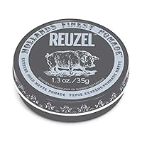 Reuzel Extreme Hold Matte Pomade - Men's Concentrated Wax Formula With Natural And Organic Hold - A Vegan Defining And Thickening Product That's Easy To Apply And Remove - Original Fragrance - 1.3 Oz