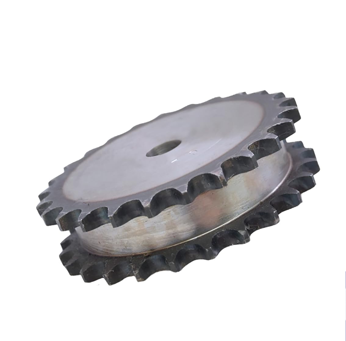 1 Stück 10–26 Zähne 08B zweireihige Kettenräder 45# Stahl 12 mm–18 mm Bohrung Industriekettenrad Motorkettenantrieb(24 Teeth(Hole 18mm))