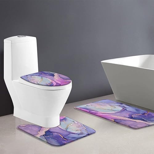 Miniatura 5 de Tapete de baño de mármol rosa Truquoise con textura abstracta y moderna, rayas doradas, de lujo, acuarela, geométrica, tinta artística, impresión