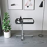 Techni Mobili Rolling Adjustable Laptop Cart, Graphite