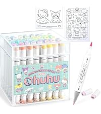 Amazon | Ohuhu マーカーペン 筆タイプ 216色217本 プロ愛用 パステル